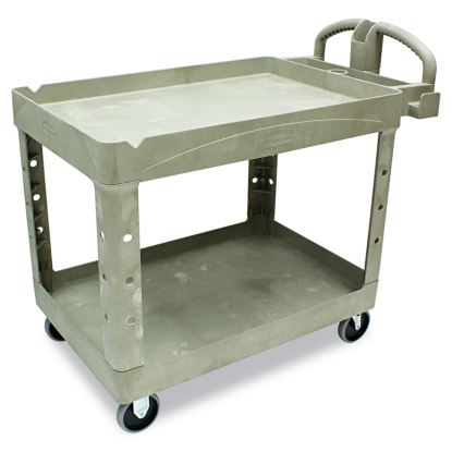 Heavy-Duty Utility Cart, Two-Shelf, 25.9w x 45.2d x 32.2h, Beige1