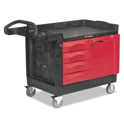 TradeMaster Cart, 750-lb Capacity, One-Shelf, 26.25w x 49d x 38h, Black1