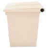 Indoor Utility Step-On Waste Container, Square, Plastic, 8 gal, Beige2