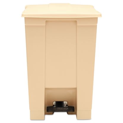 Indoor Utility Step-On Waste Container, Square, Plastic, 12 gal, Beige1
