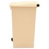 Indoor Utility Step-On Waste Container, Square, Plastic, 12 gal, Beige2