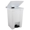 Indoor Utility Step-On Waste Container, Square, Plastic, 12 gal, White2