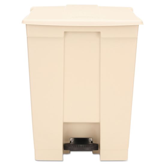 Step-On Receptacle, Rectangular, Polyethylene, 18 gal, Beige1