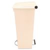 Step-On Receptacle with Wheels, Rectangular, Polyethylene, 23 gal, Beige2