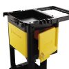 Locking Cabinet, For Rubbermaid Commercial Cleaning Carts, Yellow2
