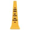 Multilingual Wet Floor Safety Cone, 12.25 x 12.25 x 361
