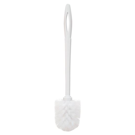 Toilet Bowl Brush, 10" Handle, White1