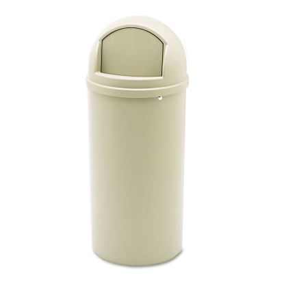 Marshal Classic Container, Round, Polyethylene, 15 gal, Beige1