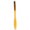 Synthetic-Fill Tile and Grout Brush, Black Plastic Bristles, 2.5" Brush, 8.5" Yellow Plastic Handle1