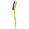 Synthetic-Fill Tile and Grout Brush, Black Plastic Bristles, 2.5" Brush, 8.5" Yellow Plastic Handle2