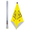Multilingual Pop-Up Wet Floor Safety Cone, 21 x 21 x 30, Yellow2