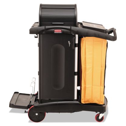 High-Security Healthcare Cleaning Cart, 22w x 48.25d x 53.5h, Black1
