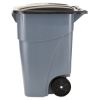Brute Rollout Container, Square, Plastic, 50 gal, Gray2