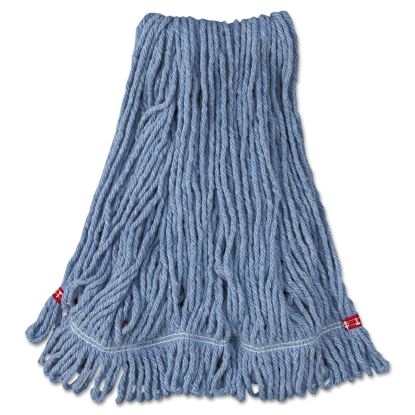 Web Foot Wet Mop Head, Shrinkless, Cotton/Synthetic, Blue, Medium, 6/Carton1