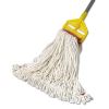 Web Foot Wet Mop Head, Shrinkless, Cotton/Synthetic, White, Large, 6/Carton2