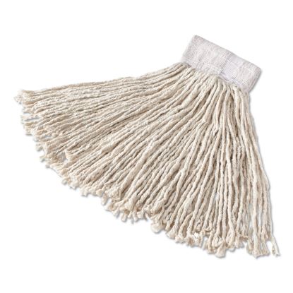 Super Stitch Cotton Looped End Wet Mop Head, Large, 1" White Headband1
