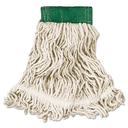 Super Stitch Looped-End Wet Mop Head, Cotton/Synthetic, Medium, Green/White1