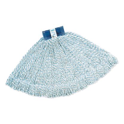 Super Stitch Finish Mops, Cotton/Synthetic, White, Large, 1-in. Blue Headband1