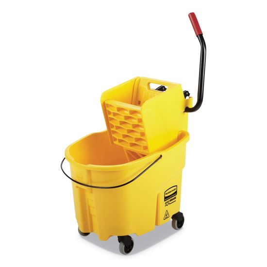 WaveBrake 2.0 Bucket/Wringer Combos, Side-Press, 35 qt, Plastic, Yellow1