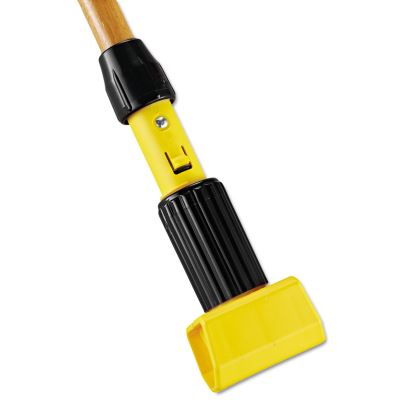 Gripper Hardwood Mop Handle, 1.13" dia x 60", Natural/Yellow1