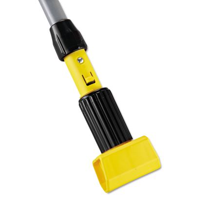 Gripper Aluminum Mop Handle, 1.13" dia x 60", Gray/Yellow1