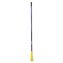Gripper Fiberglass Mop Handle, 1" dia x 60", Blue/Yellow1