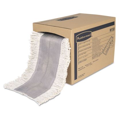 Cut To Length Dust Mops, Cotton, White, Cut-End, 5 x 40 Ft, 1 Box1