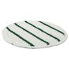 Low Profile Scrub-Strip Carpet Bonnet, 19" Diameter, White/Green, 5/Carton2