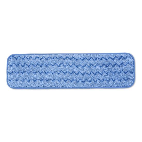 Microfiber Wet Room Pad, Split Nylon/Polyester Blend, 18", Blue, 12/Carton1