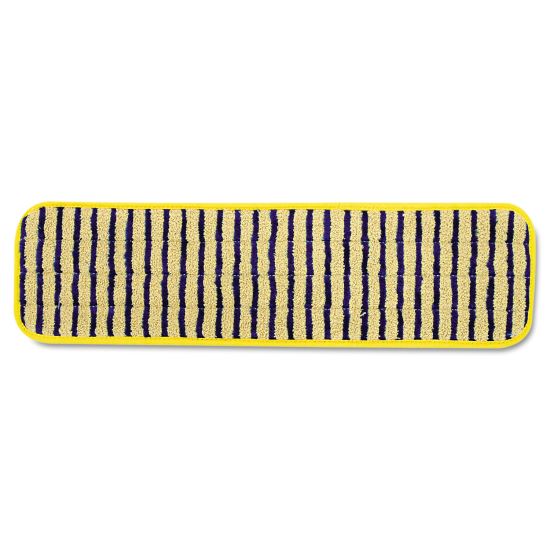 Microfiber Scrubber Pad, Vertical Polyprolene Stripes, 18", Yellow, 6/Carton1