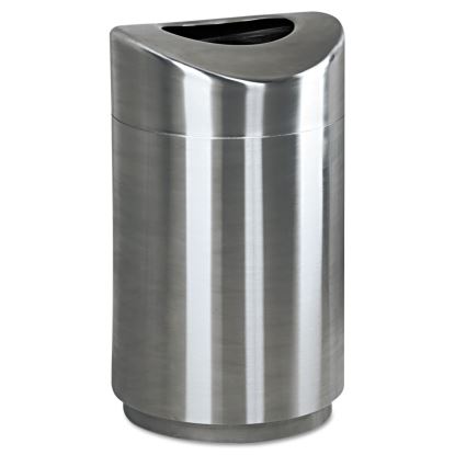 Eclipse Open Top Waste Receptacle, Round, Steel, 30 gal, Stainless Steel1