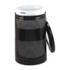 Classics Perforated Open Top Receptacle, Round, Steel, 51 gal, Black2