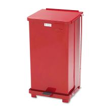 Defenders Biohazard Step Can, Square, Steel, 6.5 gal, Red1