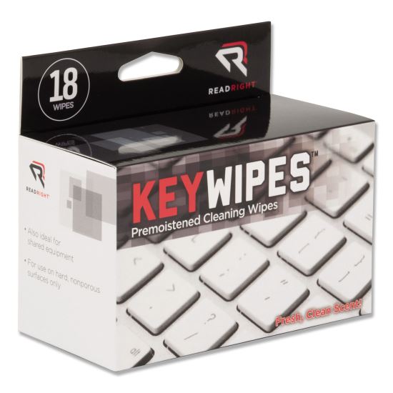 KeyWipes Keyboard Wet Wipes, 6.88 x 5, 18/Box1