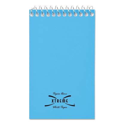 Paper Blanc Xtreme White Wirebound Memo Pads, Narrow Rule, Randomly Assorted Cover Colors, 60 White 3 x 5 Sheets1