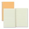 Single-Subject Wirebound Notebooks, 1 Subject, Narrow Rule, Brown Cover, 7.75 x 5, 80 Eye-Ease Green Sheets2
