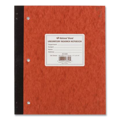 Duplicate Laboratory Notebooks, Quadrille Rule Sets, Brown Cover, 11 x 9.25, 100 Two-Sheet Sets1