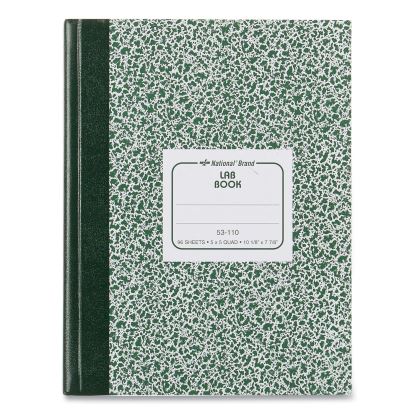 Lab Notebook, Quadrille Rule, Green Marble Cover, 10.13 x 7.88, 96 Sheets1