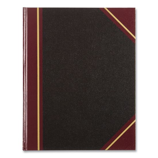 Texthide Eye-Ease Record Book, Black/Burgundy/Gold Cover, 10.38 x 8.38 Sheets, 150 Sheets/Book1