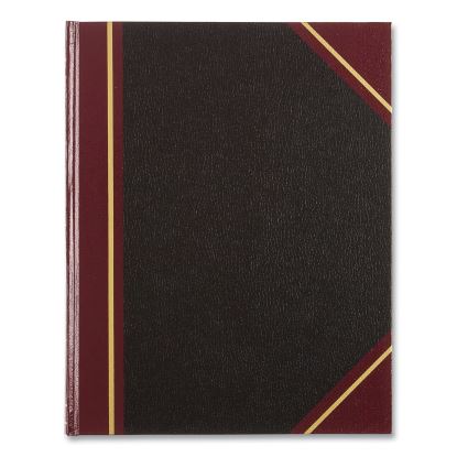 Texthide Eye-Ease Record Book, Black/Burgundy/Gold Cover, 10.38 x 8.38 Sheets, 300 Sheets/Book1