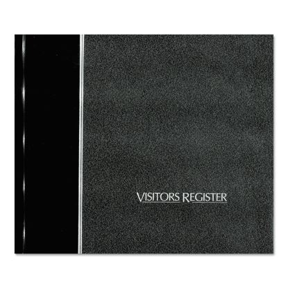 Hardcover Visitor Register Book, Black Cover, 9.78 x 8.5 Sheets, 128 Sheets/Book1