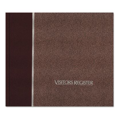 Hardcover Visitor Register Book, Burgundy Cover, 9.78 x 8.5 Sheets, 128 Sheets/Book1