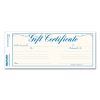 Gift Certificates with Envelopes, 8.5 x 3.67, Blue/Gold with Blue Border, 25/Pack2