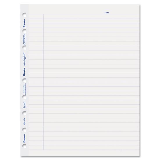 MiracleBind Ruled Paper Refill Sheets for all MiracleBind Notebooks and Planners, 9.25 x 7.25, White/Blue Sheets, Undated1