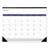 DuraGlobe Monthly Desk Pad Calendar, 22 x 17, White/Blue/Gray Sheets, Black Binding/Corners, 12-Month (Jan to Dec): 20231