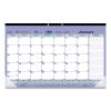 Monthly Desk Pad Calendar, 17.75 x 10.88, White/Blue/Green Sheets, Black Binding, Clear Corners, 12-Month (Jan to Dec): 20231