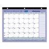 Monthly Desk Pad Calendar, 11 x 8.5, White/Blue/Green Sheets, Black Binding, 12-Month (Jan to Dec): 20231