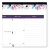Passion Monthly Deskpad Calendar, Floral Artwork, 22 x 17, White/Multicolor Sheets, Black Binding, 12-Month (Jan-Dec): 20232