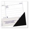 Academic Monthly Desk Pad Calendar, 22 x 17, White/Blue/Gray Sheets, Black Binding/Corners,13-Month (July-July): 2021-20222