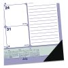 Academic Monthly Desk Pad Calendar, 21.25 x 16, White/Blue/Green, Black Binding/Corners, 13-Month (July-July): 2022-20232